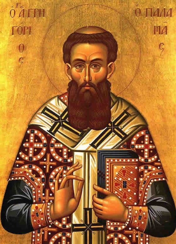 Icon of Saint Gregory Palamas, defender of the hesychasts, vested as a bishop, blessing and holding the Gospel.